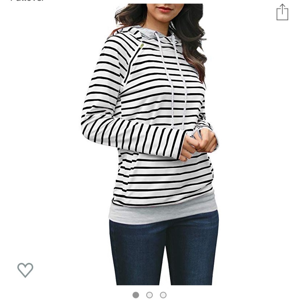 B&W Striped Hoodie